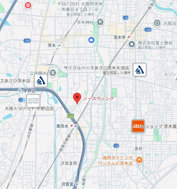 ノースウィングの地図