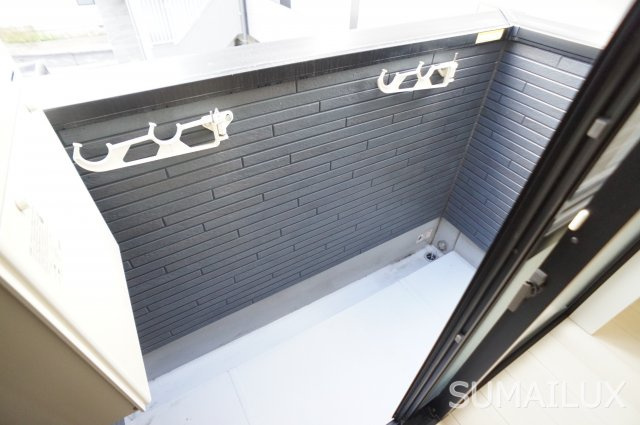 熊本市中央区八王寺町のアパートのバルコニー