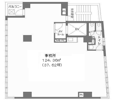 中央区八丁堀２丁目の事務所の間取り