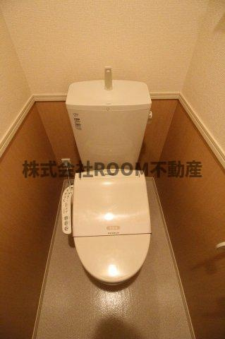 ガレント吉尾　A棟のトイレ|落ち着いたトイレです