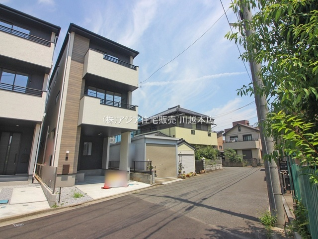 川越市旭町4期　新築戸建の前面道路含む現地写真|南東側約6.0ｍ公道