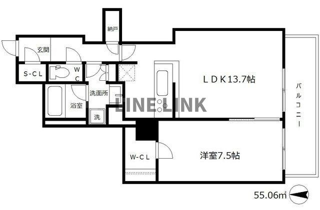 クレヴィアタワー大阪本町の間取り