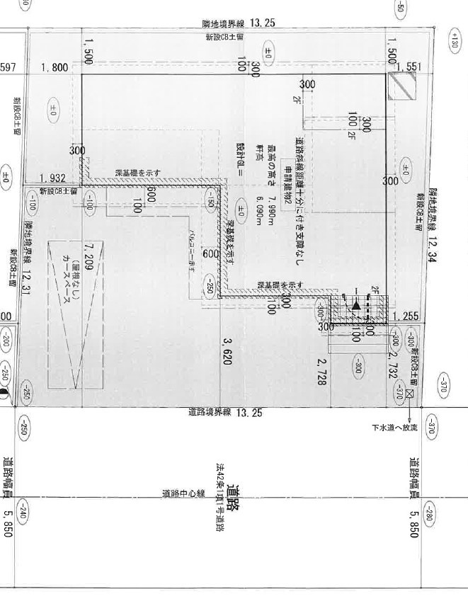 東根市一本木中古住宅の区画図|区画図