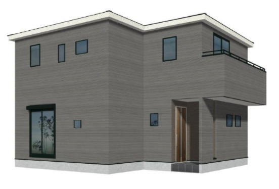池田市豊島北２丁目の新築一戸建の外観パース|３号棟イメージパース