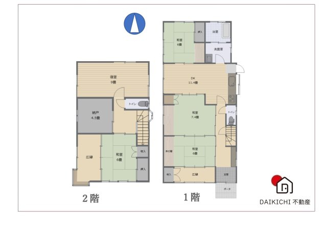 【間取り】 | 行田市桜町1丁目　中古戸建