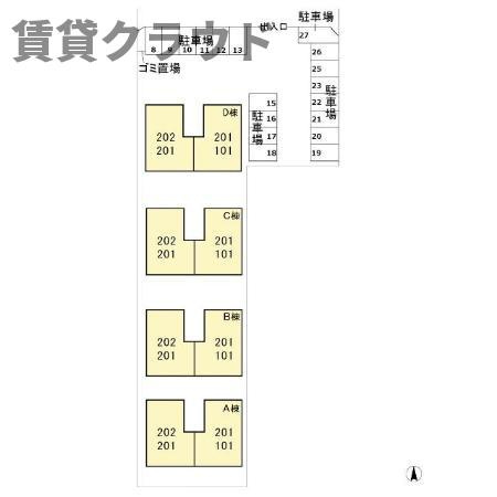ニュープレミール　Ｃの区画図