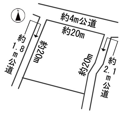 ６２０１４　岐阜市日野北３丁目土地の区画図