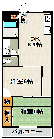 ライフイン宝塚Ⅰの間取り