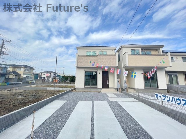 三郷市彦野1丁目　新築戸建　全4棟　3号棟の外観|南面が広々としていて日当たり良好です