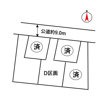 伊勢崎市境上武士　住宅用地　D区画の土地図