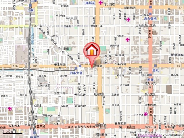 メゾンドフォーレストの地図