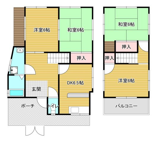 木戸西町貸家の間取り