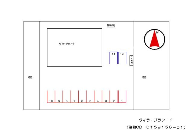 ヴィラ・プラシードの区画図|駐車場