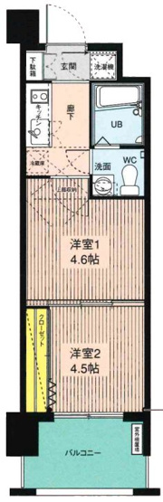 【間取り】 | №46 Vプロジェクト2100天神