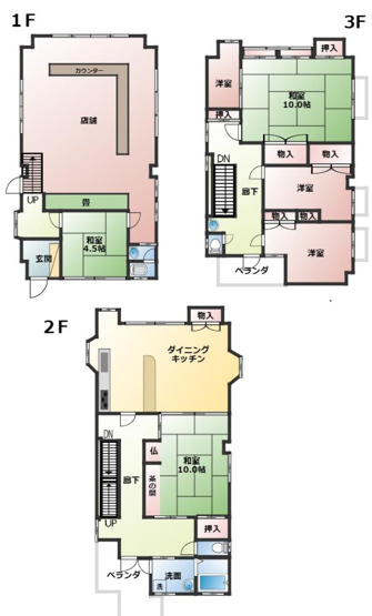 【間取り】 | 稲敷郡阿見町大字掛馬　店舗付き住宅