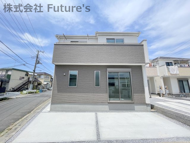 三郷市彦野1丁目　新築戸建　全4棟　2号棟の外観|南西角地に付き日当たり良好な邸宅です