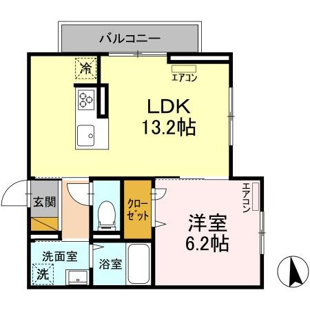 【間取り】 |  D-room弁天3丁目 A棟