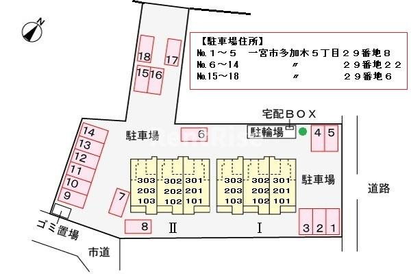 カーサ　ミヤビ　Ⅰの区画図