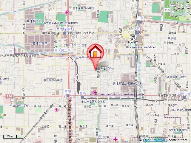 アドミ西院の地図