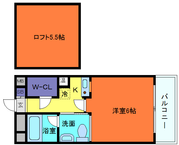サンコースパンキーギャレットの間取り