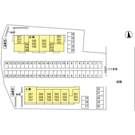 グランディール A棟の区画図