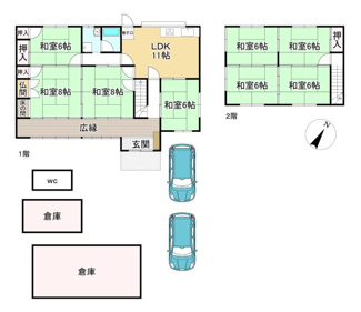 【間取り】 | 野洲市吉地　中古戸建