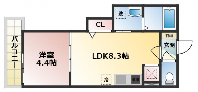 DOAHN巽西（ドアーンタツミニシ）の間取り