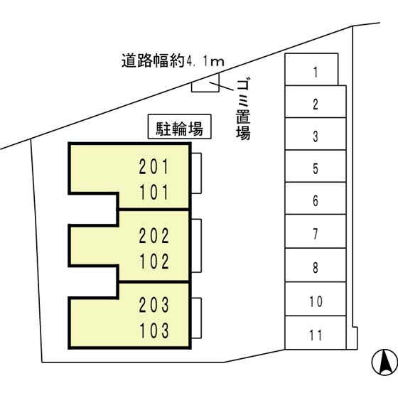 イーストコートの区画図