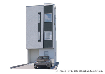 【外観パース】 | 千種区千種1丁目NO.3　＜仲介手数料無料＞千石小・今池中　新築一戸建て