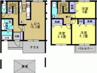 【間取り】 | シェソワ中国分