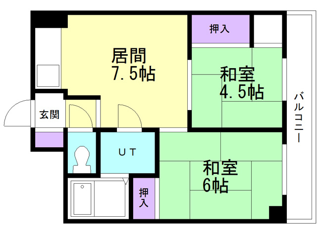 室蘭東町第１住宅の間取り