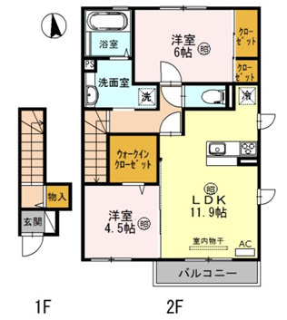 Ｖｉｌｌａ正門通　Ｂ棟の間取り