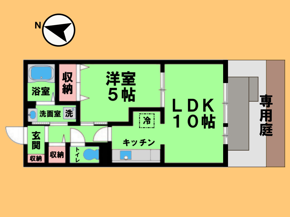 グレースドエルの間取り|間取反転タイプ