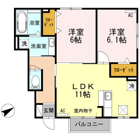 グランクラス　　刈谷市の賃貸ならクラスホーム刈谷店の間取り