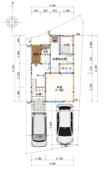 薊野西町　中古戸建　（未入居物件）の区画図