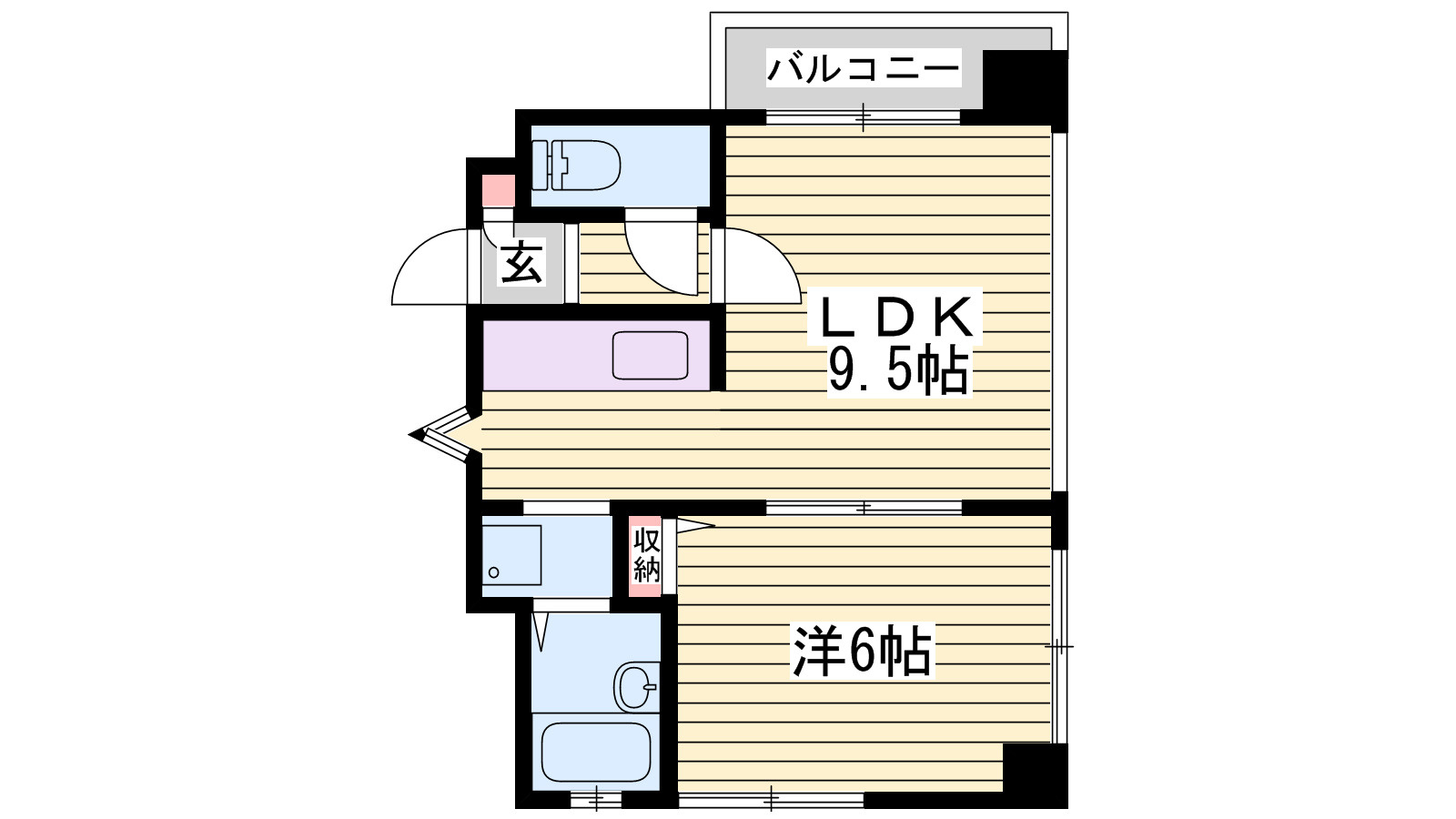 ベルトピア姫路Ⅰの間取り