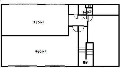 大津市大江３丁目の店舗事務所の間取り