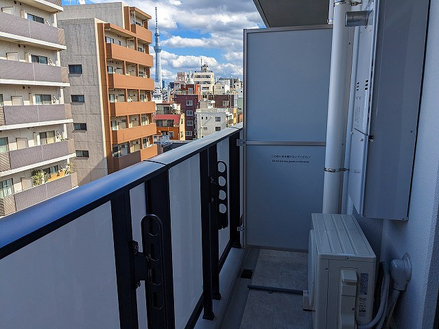 Urbanex新御徒町の設備|上階は目の前建物なく開放感あるバルコニーからスカイツリー見えます