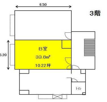 大津市馬場１丁目の店舗事務所の区画図