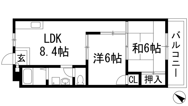 【間取り】 | ライフイン宝塚１
