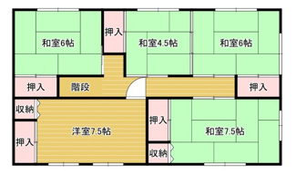 【間取り】 | 河原町佐貫中古住宅
