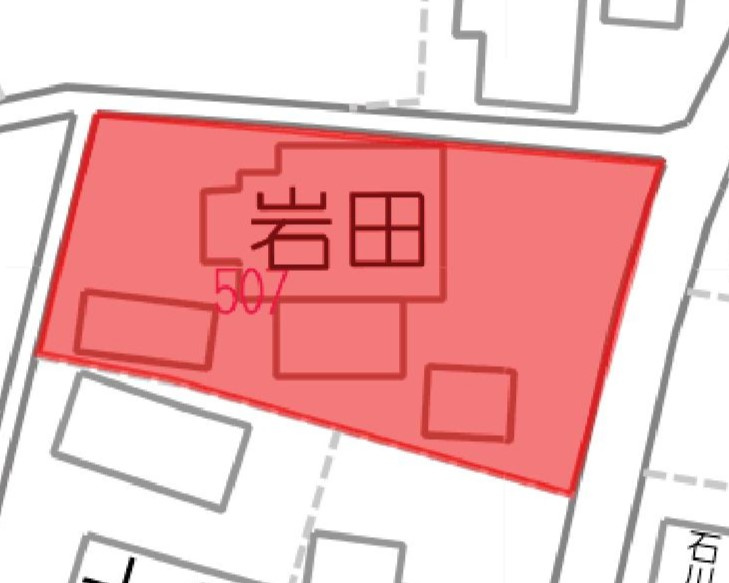 西条市西田甲土地【546】155.91坪の土地図