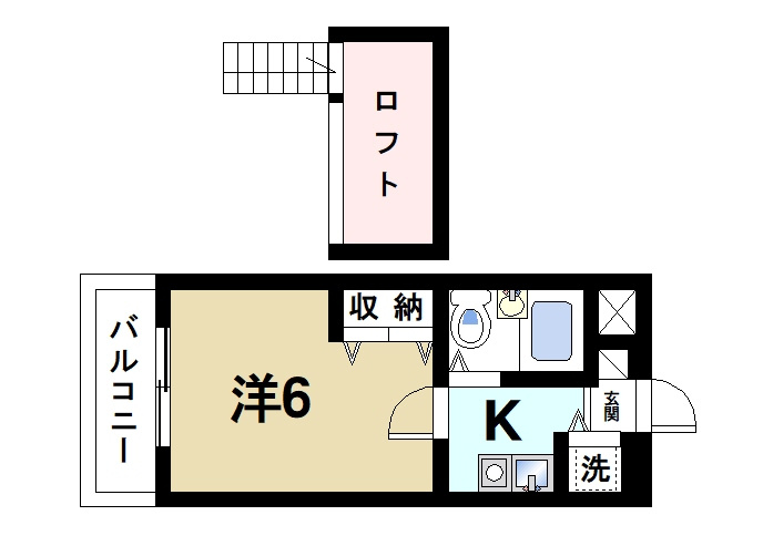 シティパレスあやめ池Ｐ３の間取り|一人暮らしを楽しめる快適な間取りです