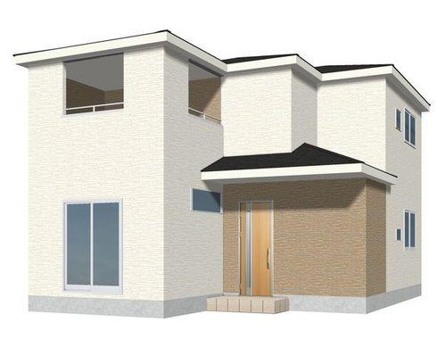 リーブルガーデン　岡山市北区旭本町の外観パース
