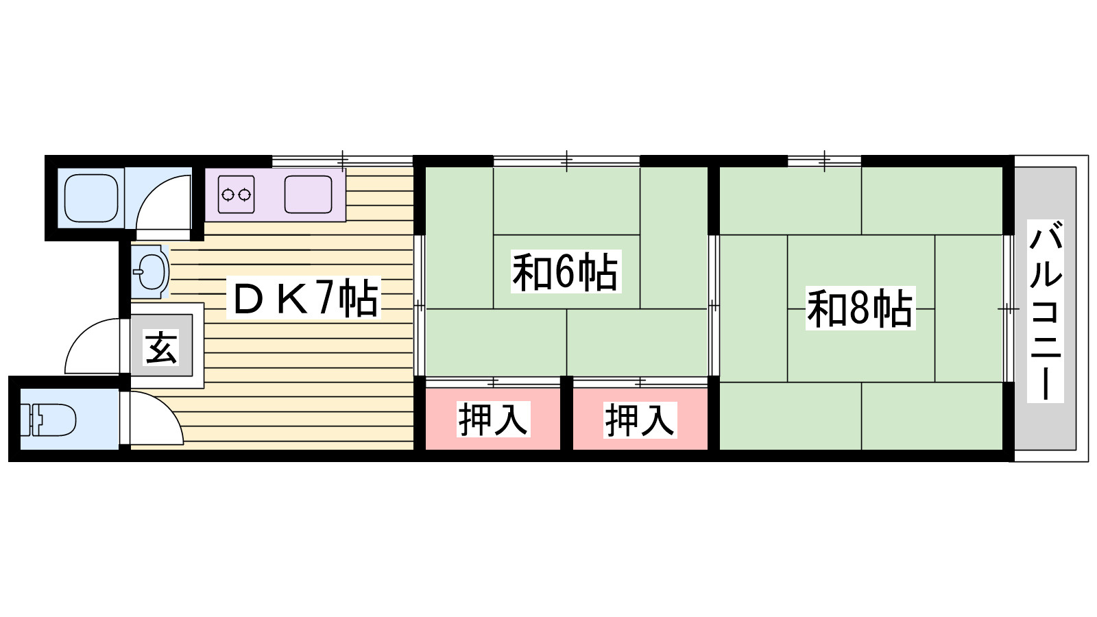 塩屋グリーンハイツの間取り
