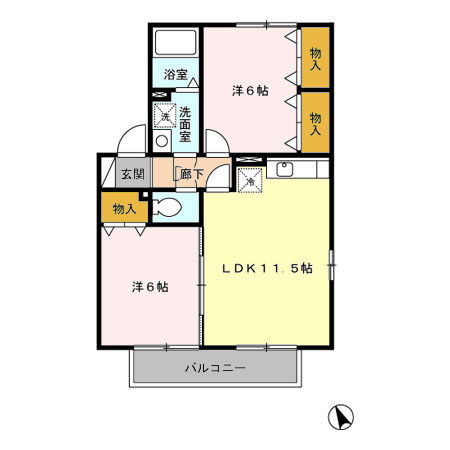 ロイヤルパーク弐番館の間取り