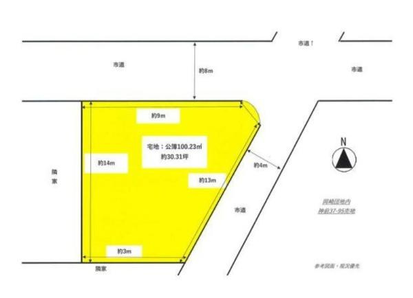 和歌山市神前土地の土地図