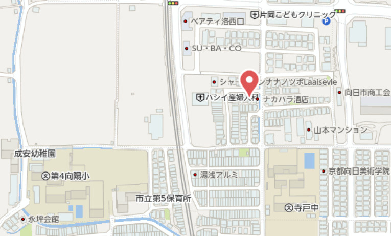 向日市寺戸町七ノ坪　建築条件なし土地の地図