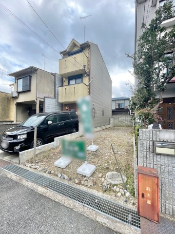 向日市寺戸町七ノ坪　建築条件なし土地の前面道路含む現地写真