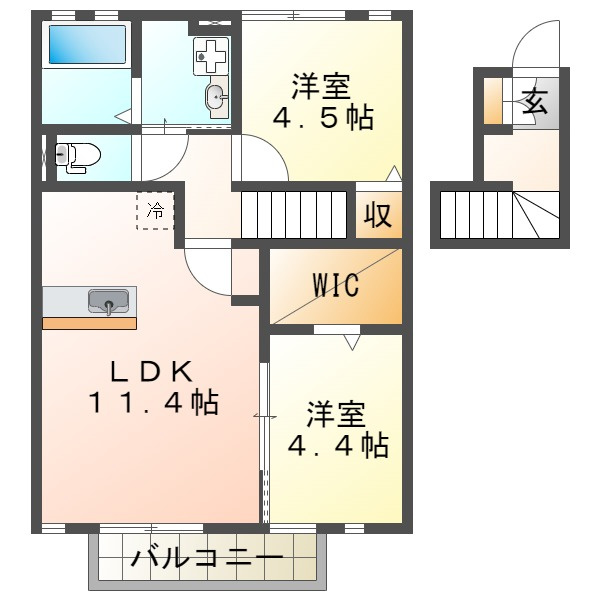 クローバー富士5号館の間取り